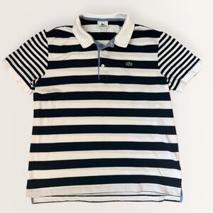 Lacoste Men’s Navy & White Stripe Polo Shirt